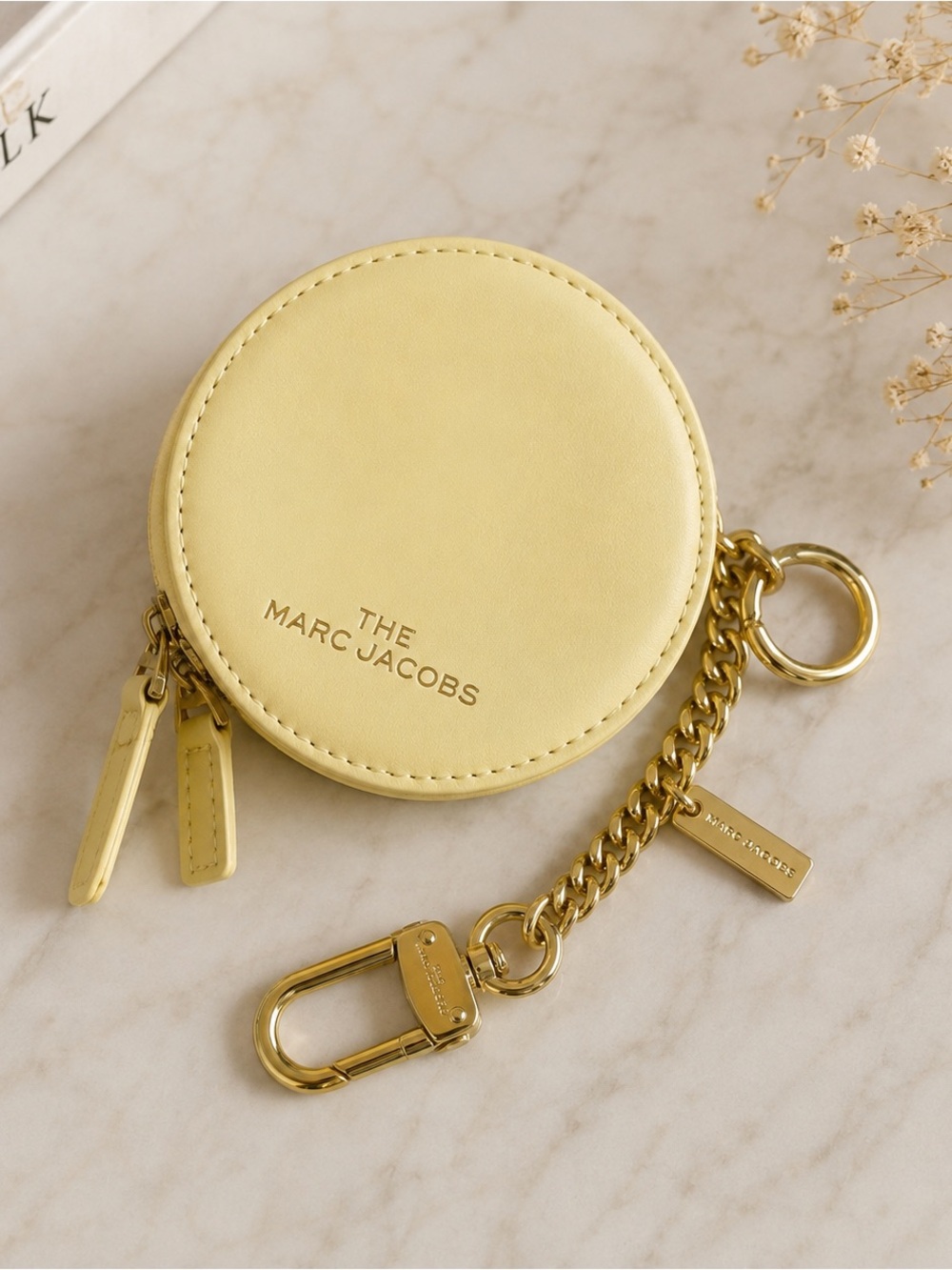 Marc Jacobs The Sweet Spot Pastel Yellow Coin Purse Charm Pouch NWT